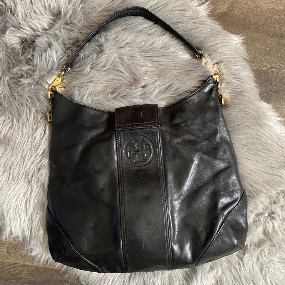 Tory Burch Leather Black Hobo shoulder bag